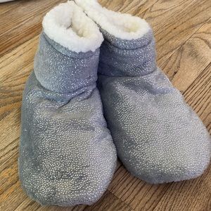 Glittery Grey Slipper Booties